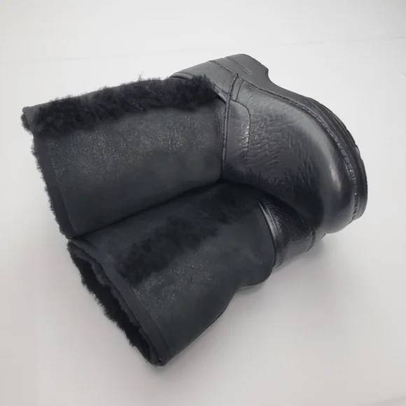 DANSKO Womens Black Finley Shearling Leather Winter Clog Boots Size 7 - Picture 9 of 13